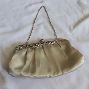 Silver clutch purse